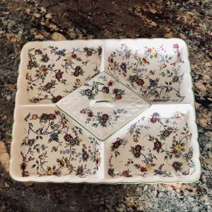 Andrea by Sadek, 5 Part Serving Tray Platter w/Lid